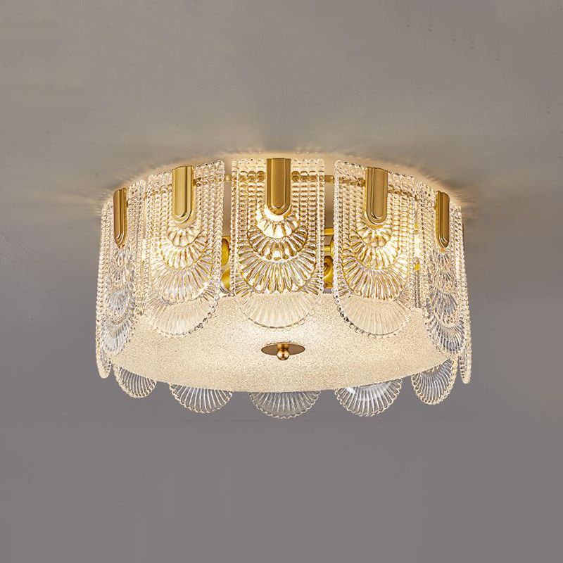 Nordic Ceiling Lamp Minimalist Glass Shade Flush Mount Light Fixture