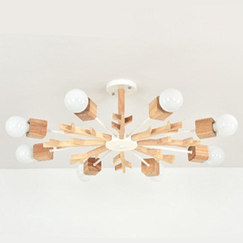 Creative Simplicity Wooden Pendant Lights for Drawing Room Coffee Shop