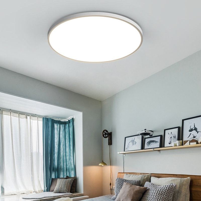 Metal Circular Flush Mount Ceiling Lamp Modern Style LED Ceiling Mount Light for Bedroom