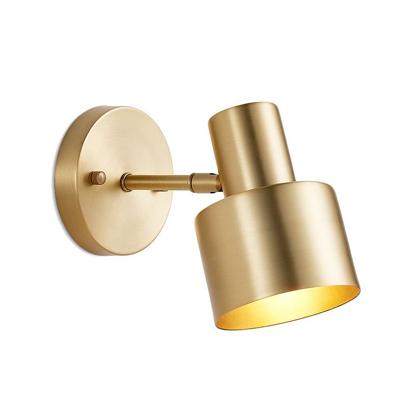 Single Modernism Golden Wall Mounted Sconce Metallic Wall Light for Living Room