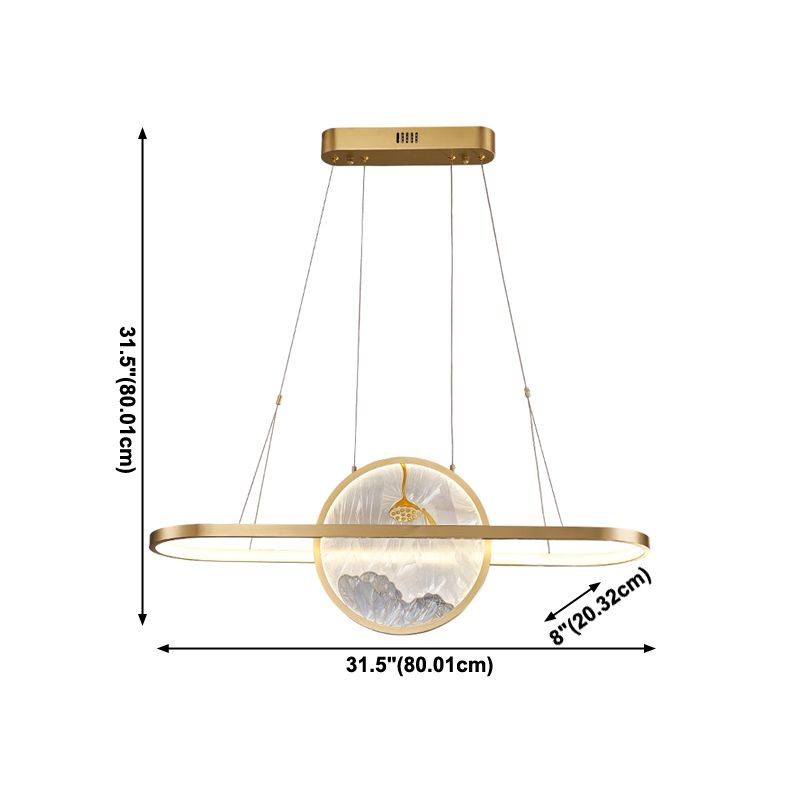 Contemporary Kitchen Pendant Lights Geometric Metal 2 Light Island Lighting Ideas