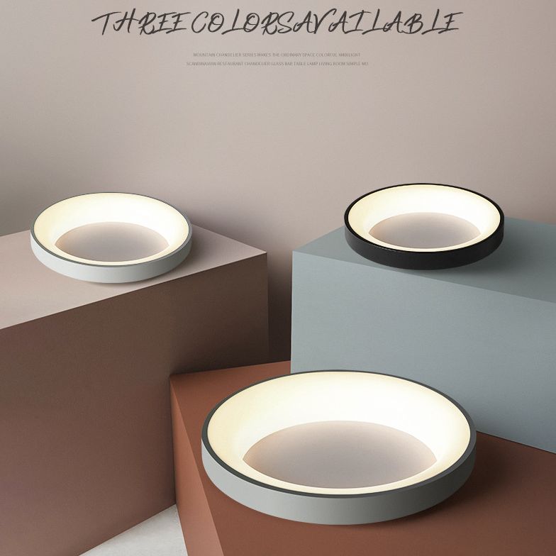 Metal Circular Rubor montura de techo Lámpara Nórdica Estilo Nórdico Iluminación de montaje para dormitorio