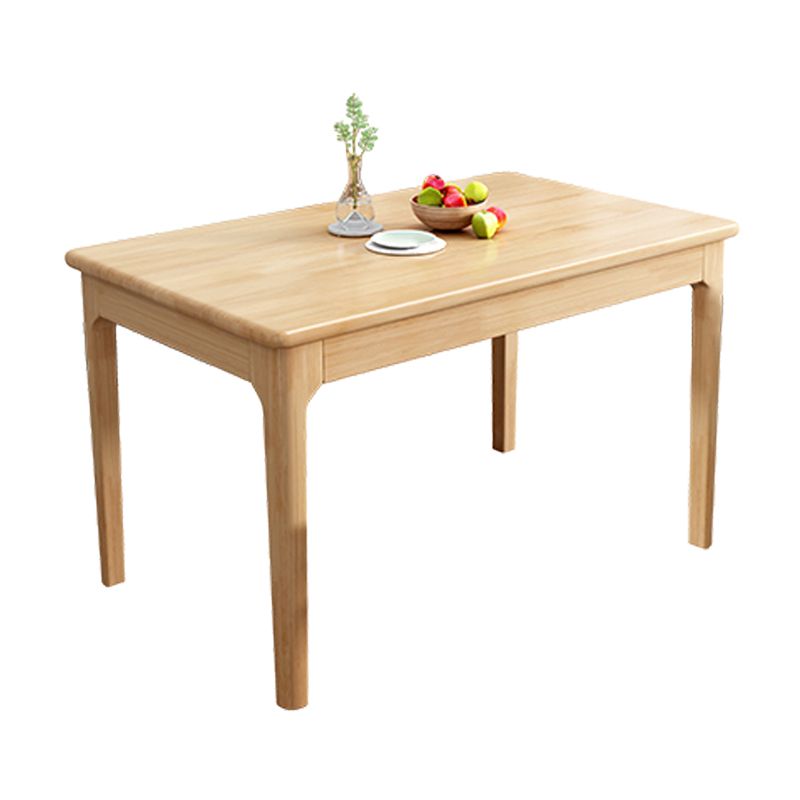 Tavolino da pranzo in legno di gomma in stile moderno con 4 gambe per casa