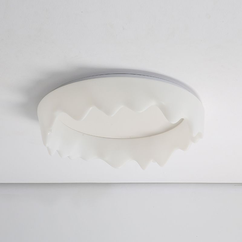 White Modern Flush Mounted Ceiling Lights LED Flush Mount Lighting for Living Room