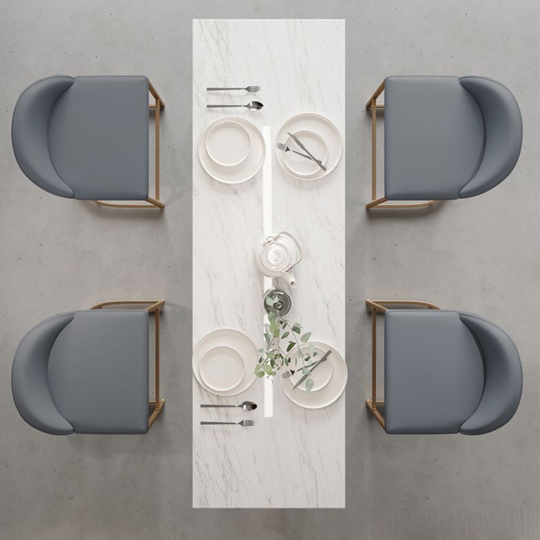 Luxurious Rectangular Pub Table Set 1/2/5 Pieces Sintered Stone Top Bistro Table Set