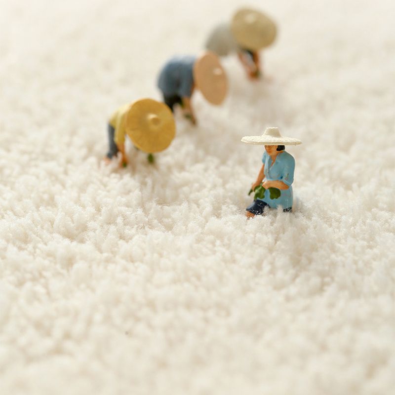 Beige Irregular Line Rug Polyester Simple Rug Washable Rug for Living Room