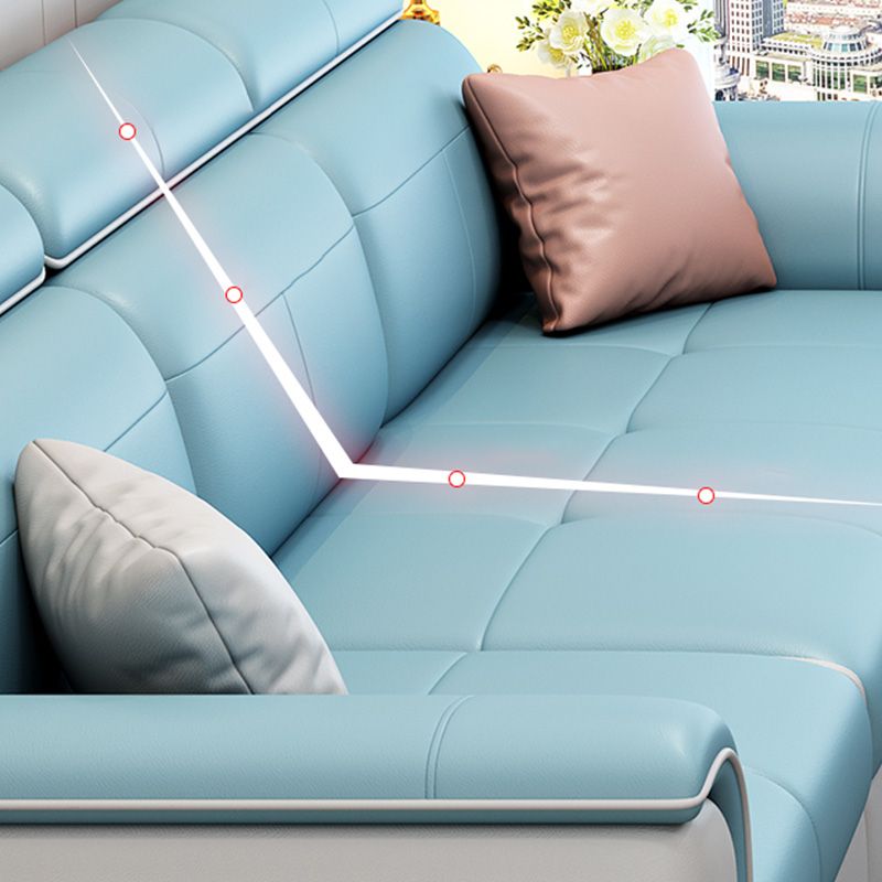 112.2"W √ó 59.06"D √ó 59.06"H Pillow Top Arm Sectionals with Slipcovers and Storage