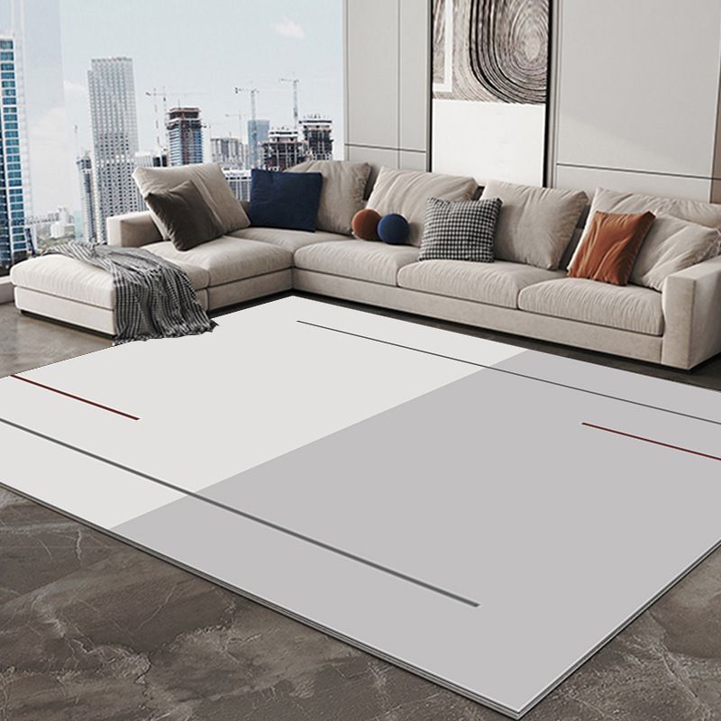 Abstract Print Living Room Non-Slip Backing Rectangle Modern Polyster Carpet