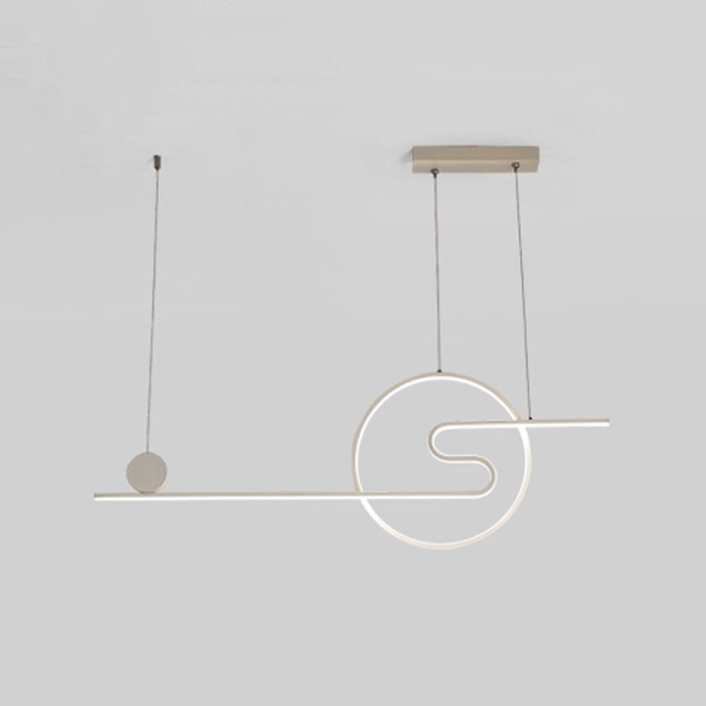 Linear Shape Island Lights Contemporary Style Metal 2 Light Island Pendant Lights