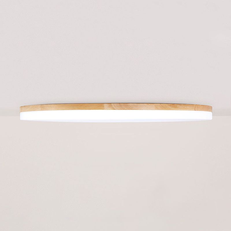Minimalistische LED-inbouwcirkellamp Houten inbouwplafondlamp voor slaapkamer