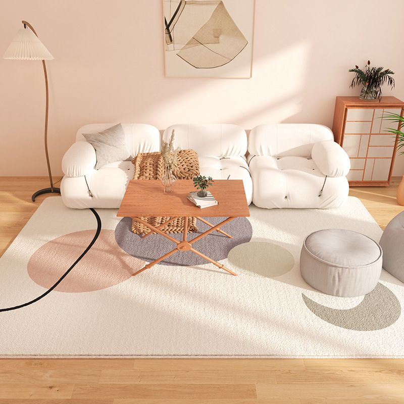 Orange Nordic Carpet Polyester Contrast Color Carpet Washable Carpet for Home Decor