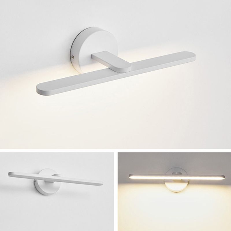 Minimaliste moderne de style miniité linéaire luminaires muraux lampe de vanité en métal pour salle de bain