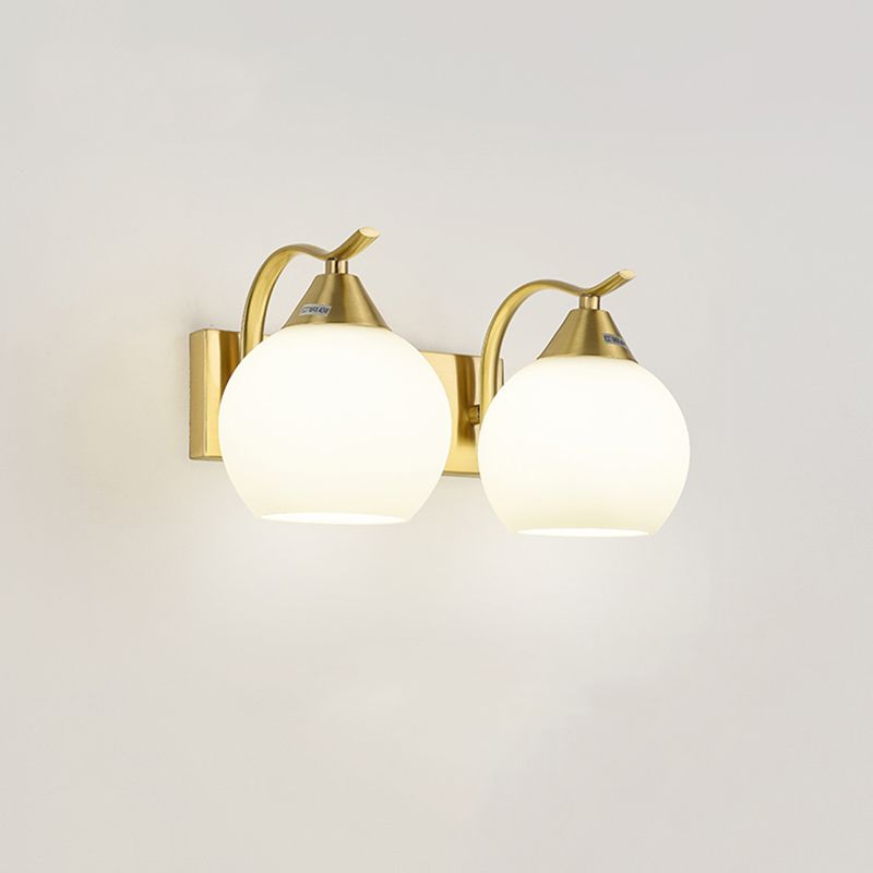 Unico illuminazione da parete in stile moderno in stile moderno 2 luci luci sconde in oro