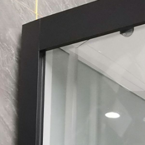 Round Easy Clean Glass Shower Stall Framed Double Sliding Shower Stall