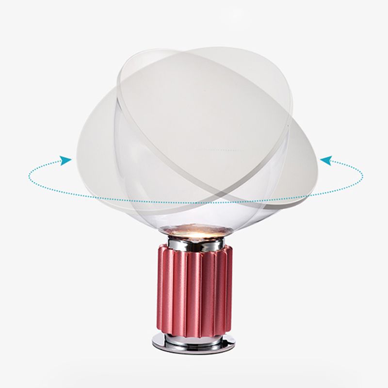 Contemporary Simple Nightstand Lamps Glass Shade Table Lamp for Bedroom Living Room