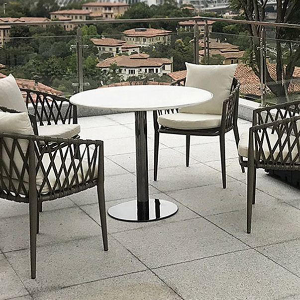 Matte Finish Boho Dining Table Set 1/2/5/7 Pcs Rattan Dining Set