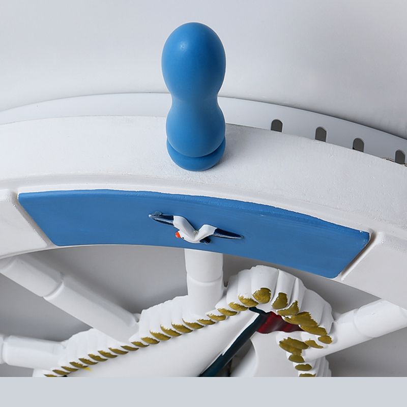 Children's Room Flushmount Light Boy Bedroom Room Study Kindergarten Mediterranean Style Creative Cartoon Ship Rudder Eye Protection Lamps