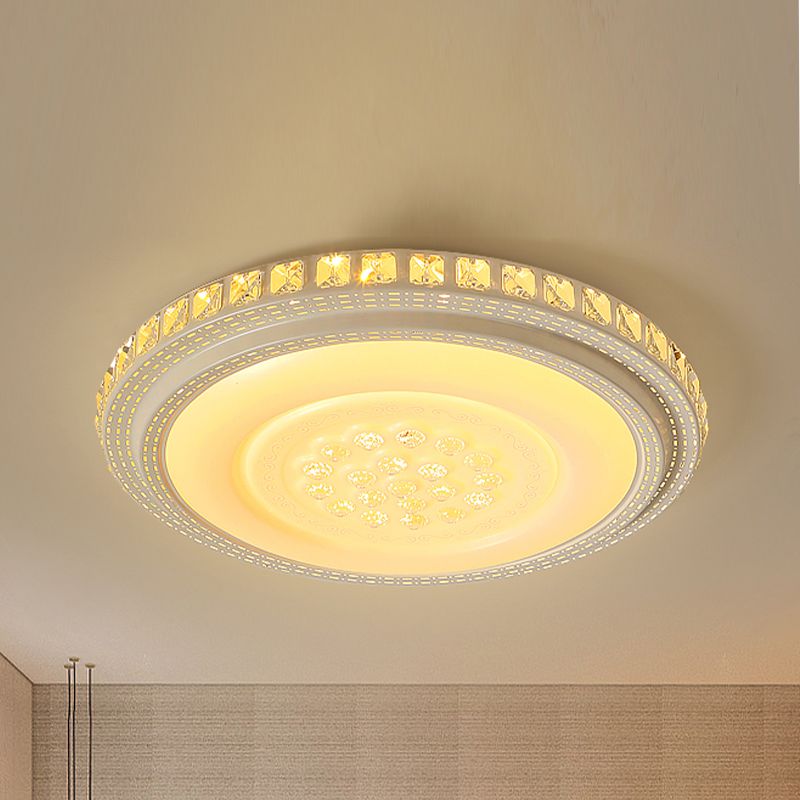 Lámpara empotrada LED de montaje en techo, lámpara empotrada moderna con pantalla acrílica blanca