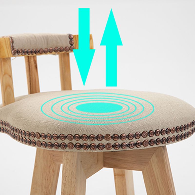 Taburetes escandinavos de madera natural para mostrador, taburetes de bar con respaldo bajo y reposapiés