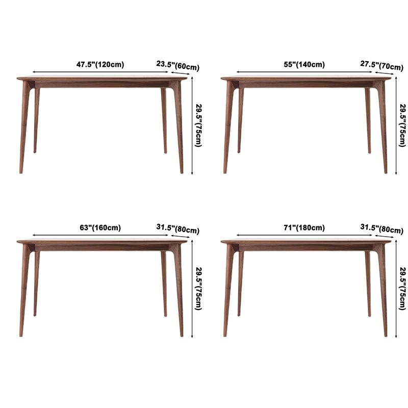 Table de bois massif en pin table à manger rectangle contemporain pour la cuisine maison