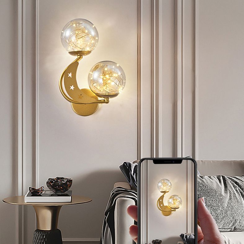 Star & Moon Modeling Metal LED Wall Lamp LED Lights String Nordic Home Decorative Lighting Fixture