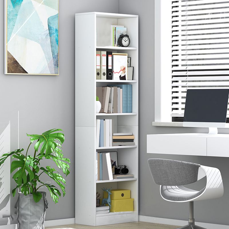 Closed Wood Bookcase Modern Minimalist Home Living Room Standard Bookshelf