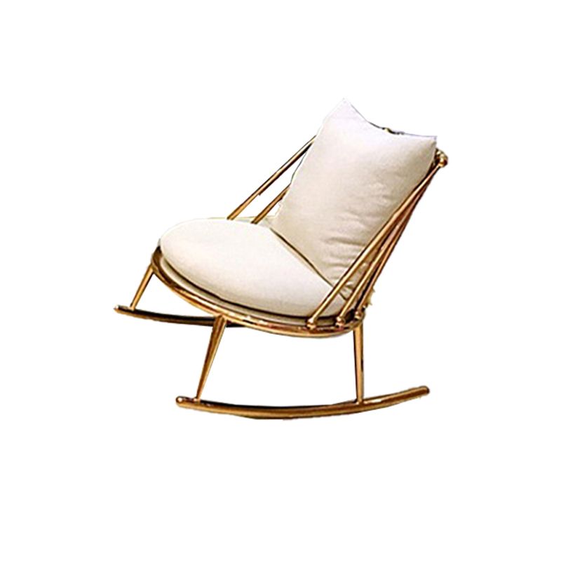 Glam Indoor Sofa Rocking Chair Lazy Rocking Chair with Cushion