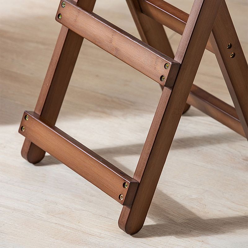 Contemporary Solid Wood Folding Bar Stool Indoor Barstools With Wood Seat and Low Back