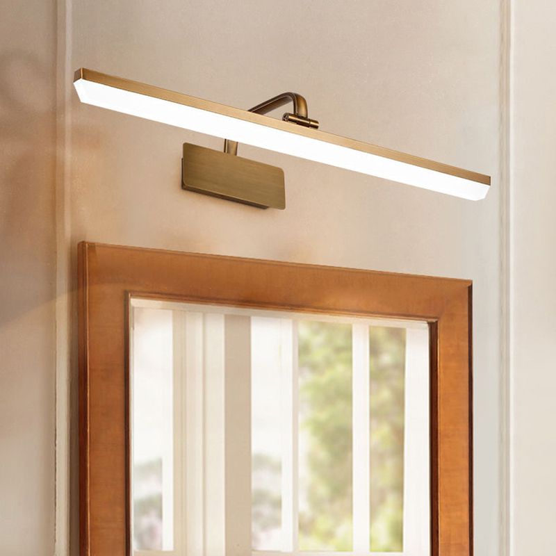 Style moderne de style minimaliste de vanité linéaire luminaires luminaires en métal lampe pour les toilettes