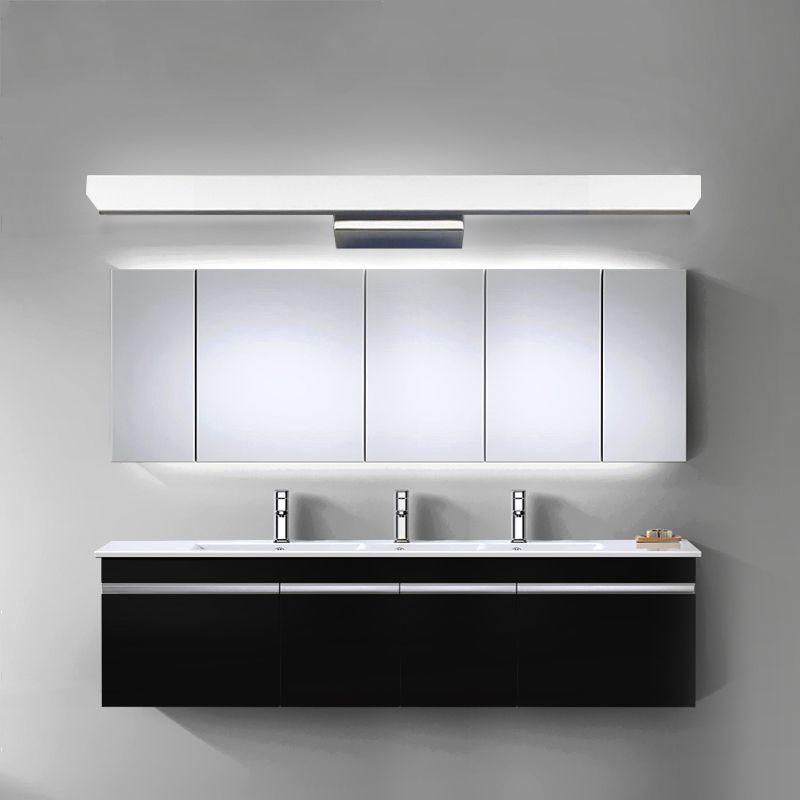 Modern Minimalist Style Rectangular Vanity Wall Light Fixtures 1 Light Wall Mounted Vanity Lights with Acrylic Shade