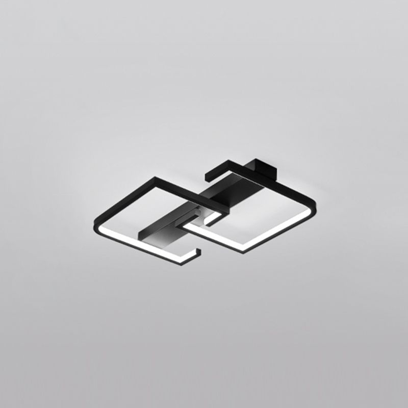 Plafonnier LED rond noir, luminaire de plafond Simple et affleurant pour le salon
