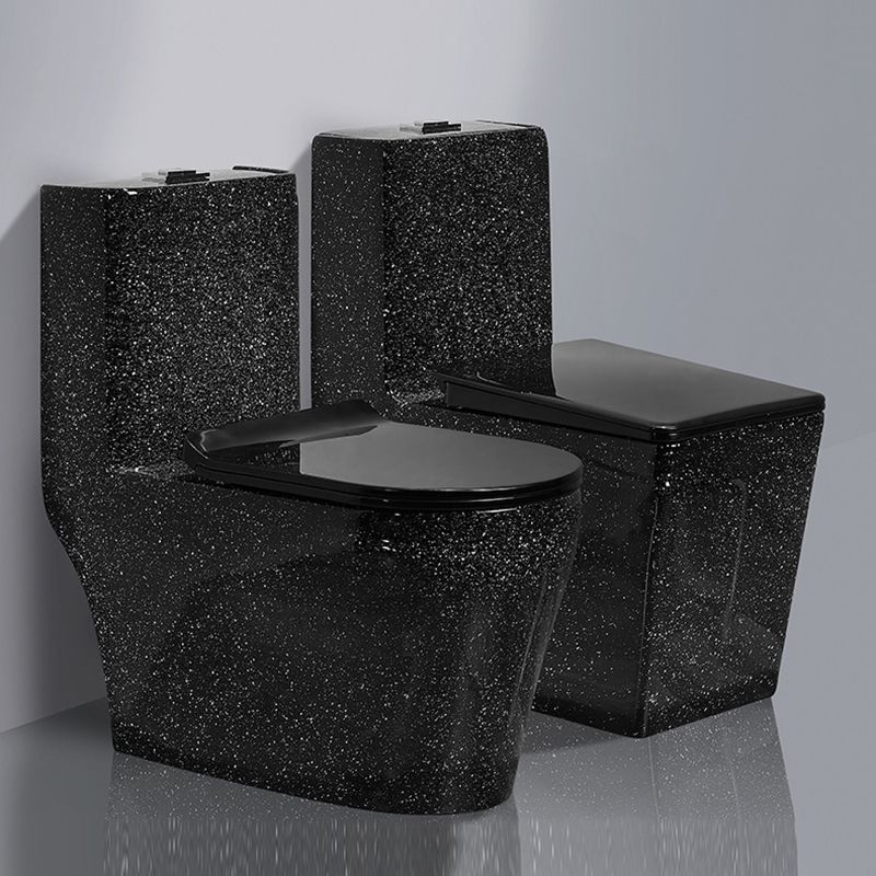 Traditional All-In-One Toilet Bowl Floor Mounted Black Urine Toilet for Bathroom