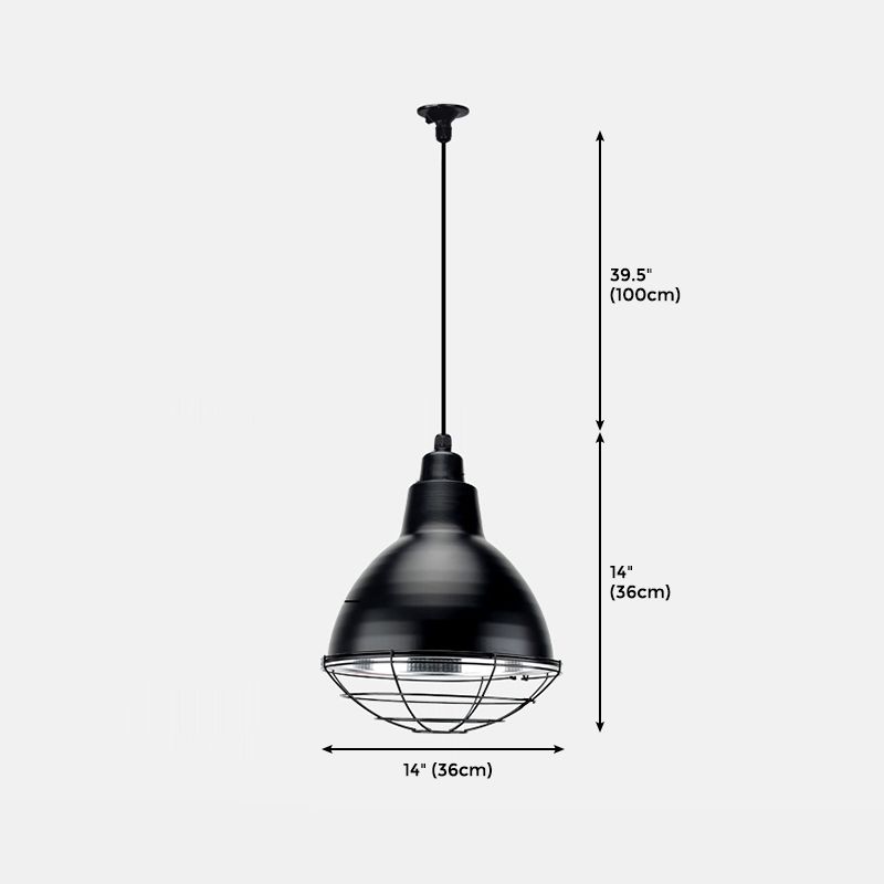 Enkele industriële koepel hangerverlichting met metalen afwerking