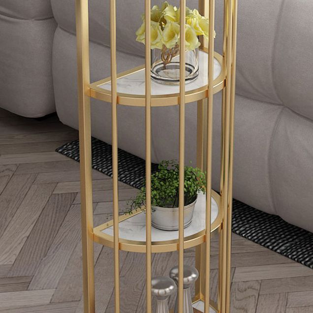 1/2/3 Pieces Glam Iron Bar Table Set White Faux Marble Top Bistro Set with Shelf