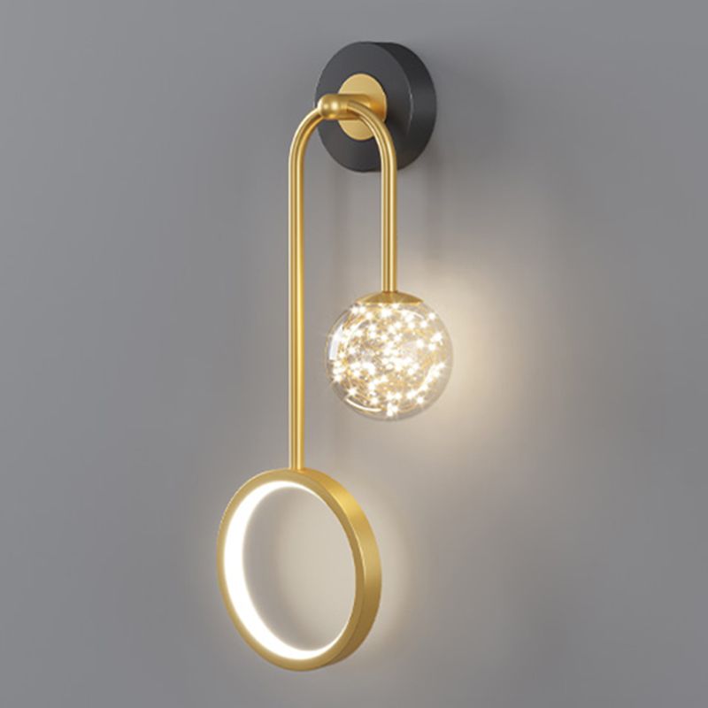 Luces de pared esféricas de estilo moderno 2 luces de montaje de pared ligera