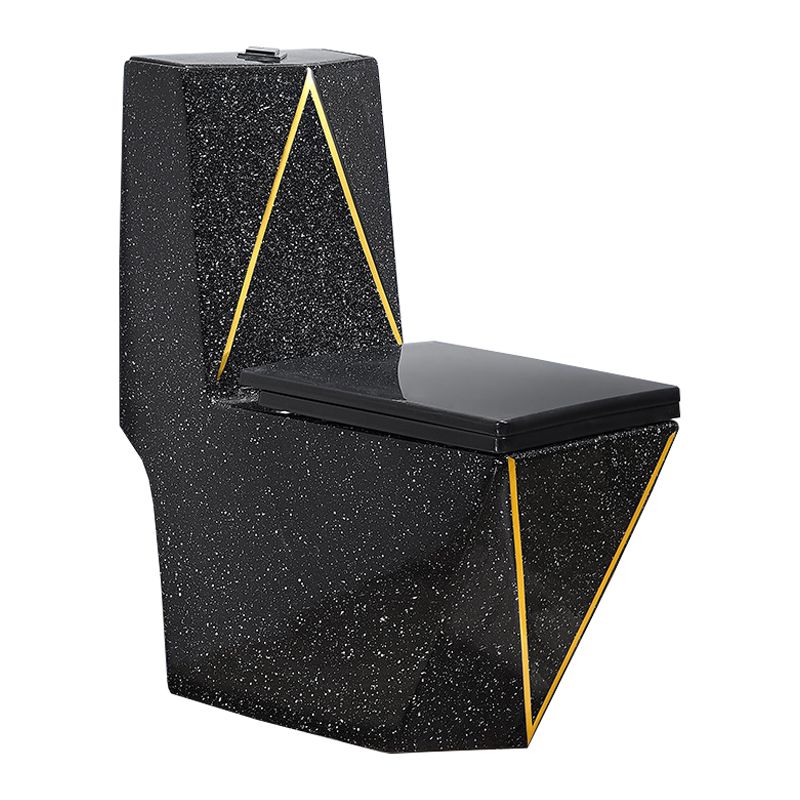 Floor Mount Flush Toilet Traditional One-Piece Toilet with Slow Close Seat