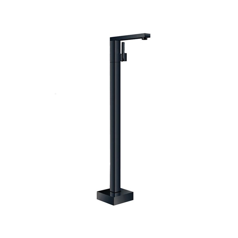 Modern Floor Mounted High Arc Freestanding Tub Filler Metal Freestanding Tub Filler Trim