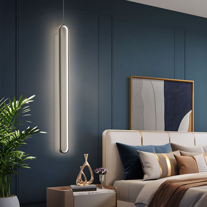 1-Light Wrought Iron Lighting Fixture Minimalism Pendant Light Kit for Bedroom