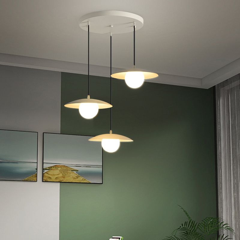 Industrial White Ceiling Light Glass Kitchen Island Lighting for Home