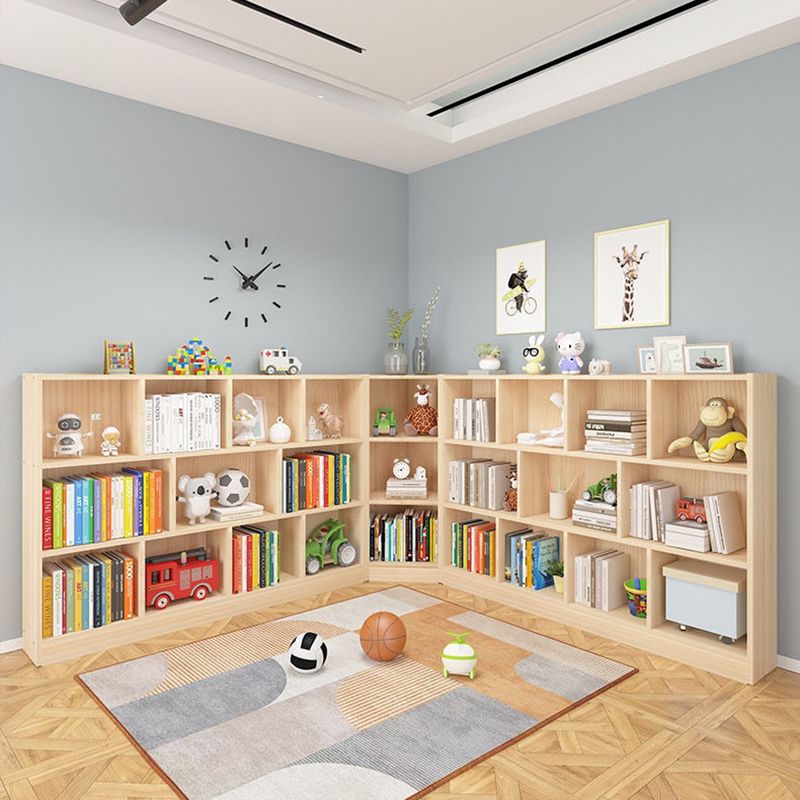 Contemporary Wooden Bookshelf Geometric Shelf Bookcase for Home Office