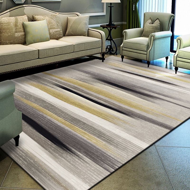 Unique Geometrical Print Rug Multi Color Modern Carpet Synthetics Stain Resistant Washable Non-Slip Backing Rug for Home