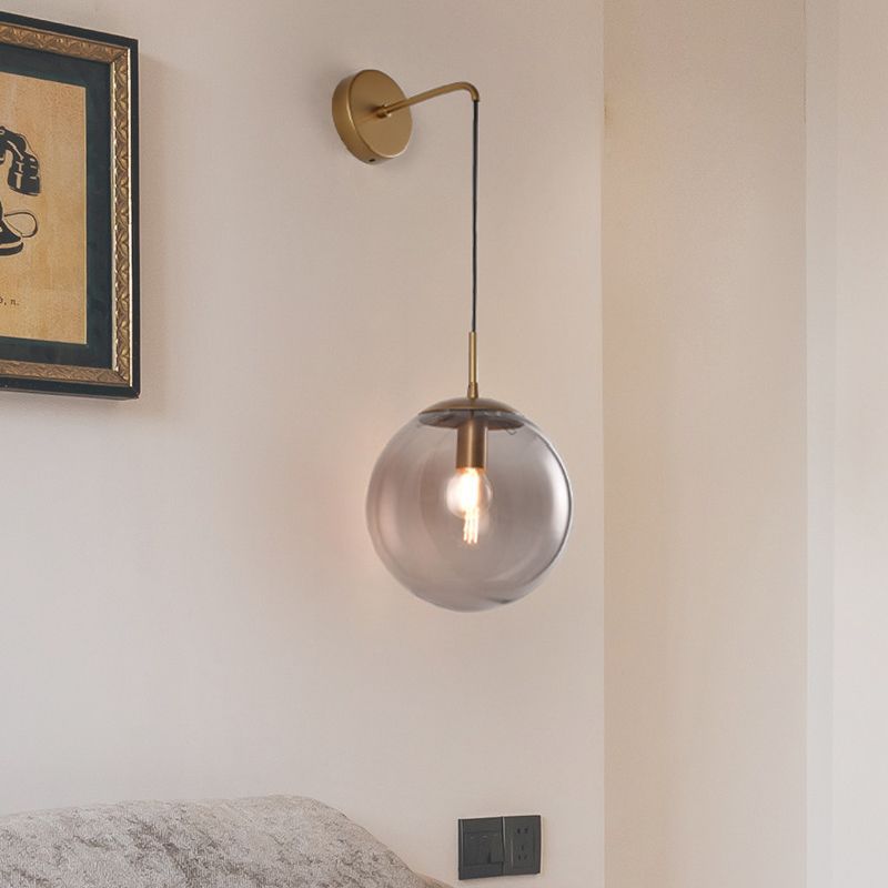 Moderner Stil kugelförmiger Wandlampenglas 1 Lichtwandbeleuchtung
