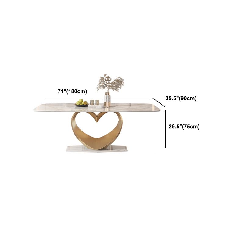 Nordic Glam Rectangle Sintered Stone Table Set 1/4/5/7/9 Pieces Dining Set