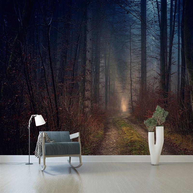 Photography Dark Forest Mural Wallpaper for Sitting Room Decor Multiple Sizes Available