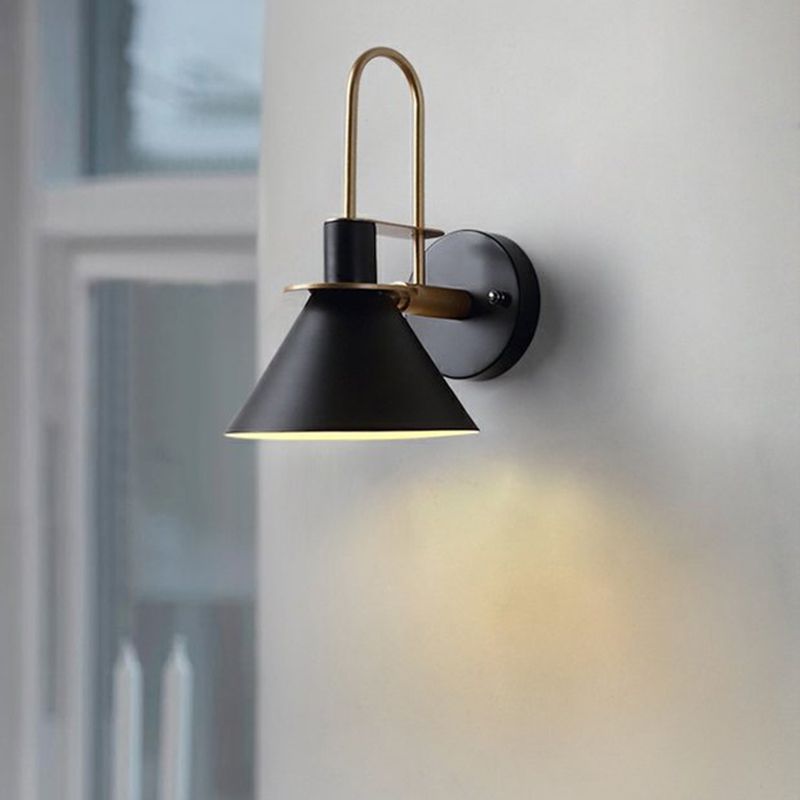 Modern Style Flared Wall Light Sconces Metal 1 Light Wall Lighting Ideas