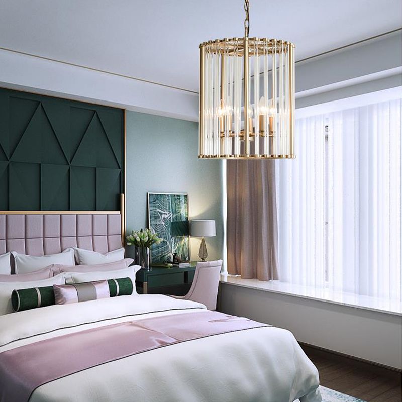 Zylinder hängend Kronleuchter modernistischer Kristall 3/5 Lampen 10 "/14" Weithautanhänger Leuchte