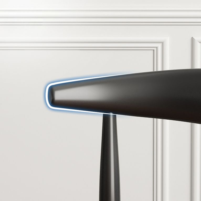 Contemporary Metal Side Chair Restaurant Armless Cow Horn Open Back Dining Side Chair