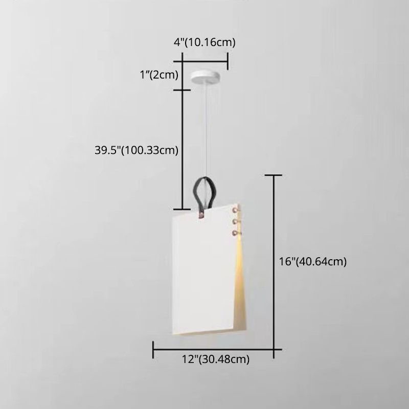 Book Shape Hanging Pendant Light Macaron Fabric Pendant Light Fixtures for Library