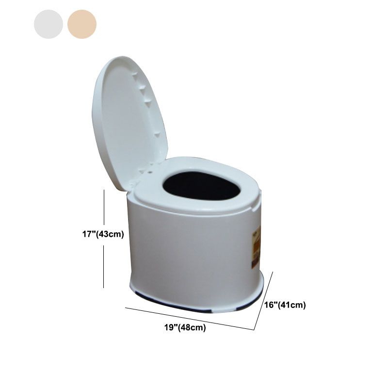 Contemporary Plastic Toilet Floor Mounted Toilet Bowl with Seat for Bathroom