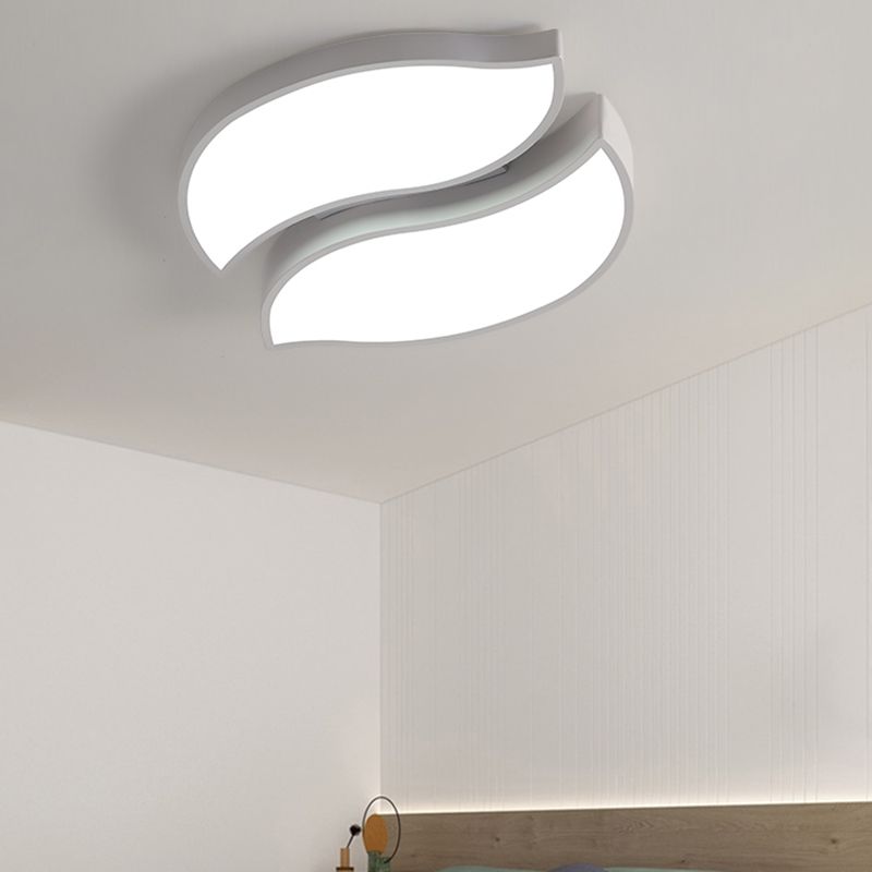 Modern White Ceiling Light LED Ceiling Mount Light with Acrylic Shade for Kid's Room